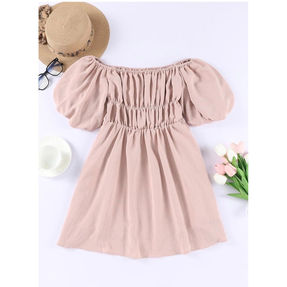 150.-   Womens Off The Shoulder Summer Dresses 2026 Short Lantern Sleeve Ruffle